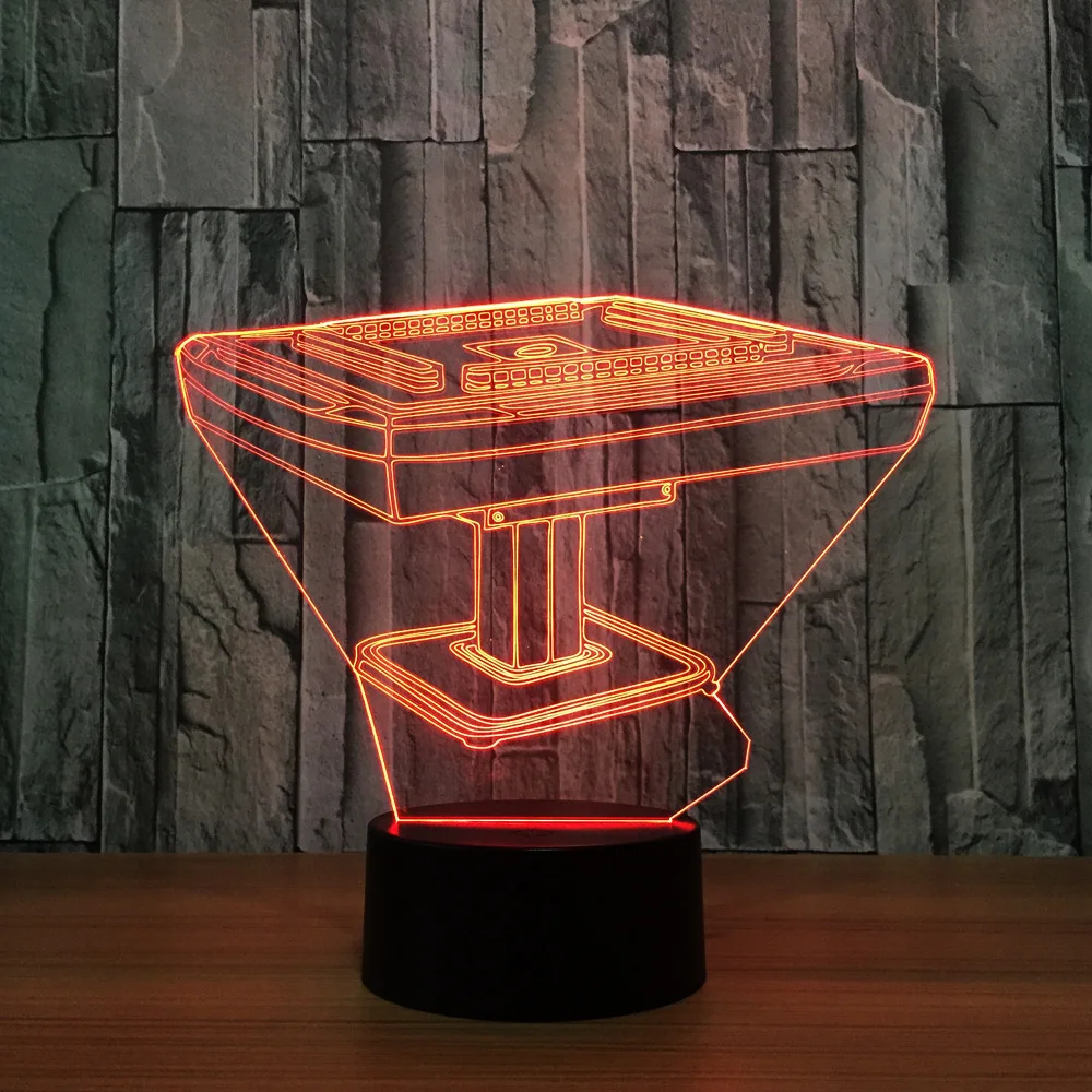 

Настольный 3d-светильник для Маджонга, светодиодсветодиодный лампа с сенсорным выключателем, 7 цветов, декоративная прикроватная настольна...