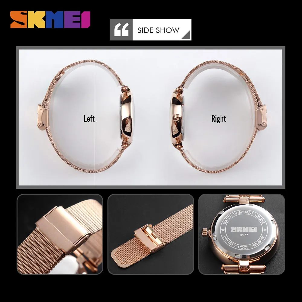 

SKMEI Shell Dial Ladies Quartz Watch Simple Top Luxury Female Clock Fashion Dress Water Resistant Women's Watches reloj mujer