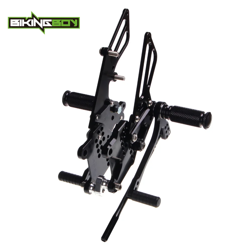 ZX10R 08-10 BIKINGBOY для Kawasaki Ninja ZX10R 06 07 08 2009 2010 2011 2012 2013 Rearsets педали для ног сзади комплекты регулируемый - Цвет: ZX10R 08-10