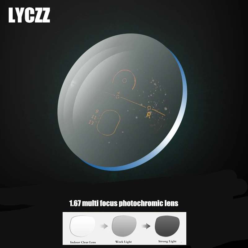LYCZZ 1 67 индекс свободной формы фотохромные переход внутренний прогрессивный