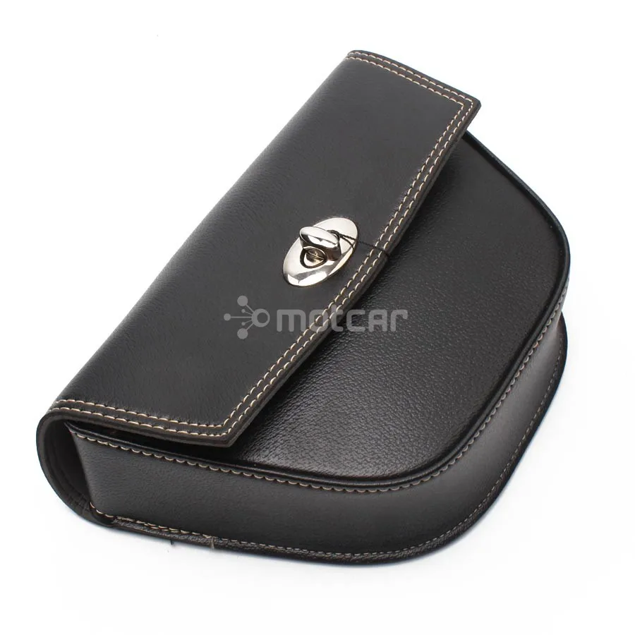 Universal For Harley Kawasaki Honda Suzuki Cafe Racer ATV Motorcycle Black PU Leather Tool Bag Saddle Bags |
