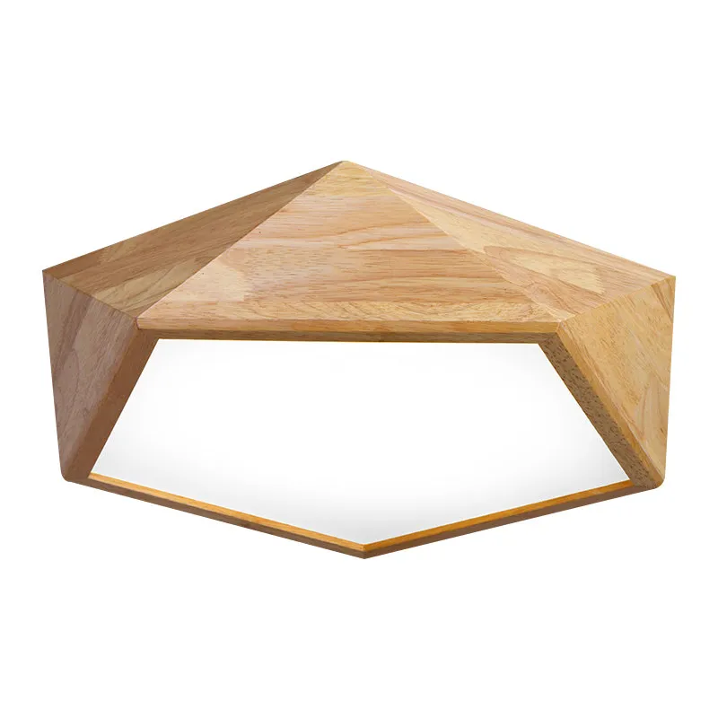 Mooielight Creative Wood Geometric LED Ceiling Lamps modern living room bedroom aisle ceiling light, Indoor Lighting Fixture
