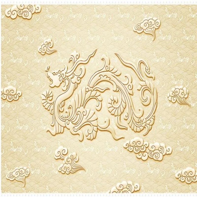 Wellyu заказной большой масштаб росписи рельеф Дракон настенные фрески