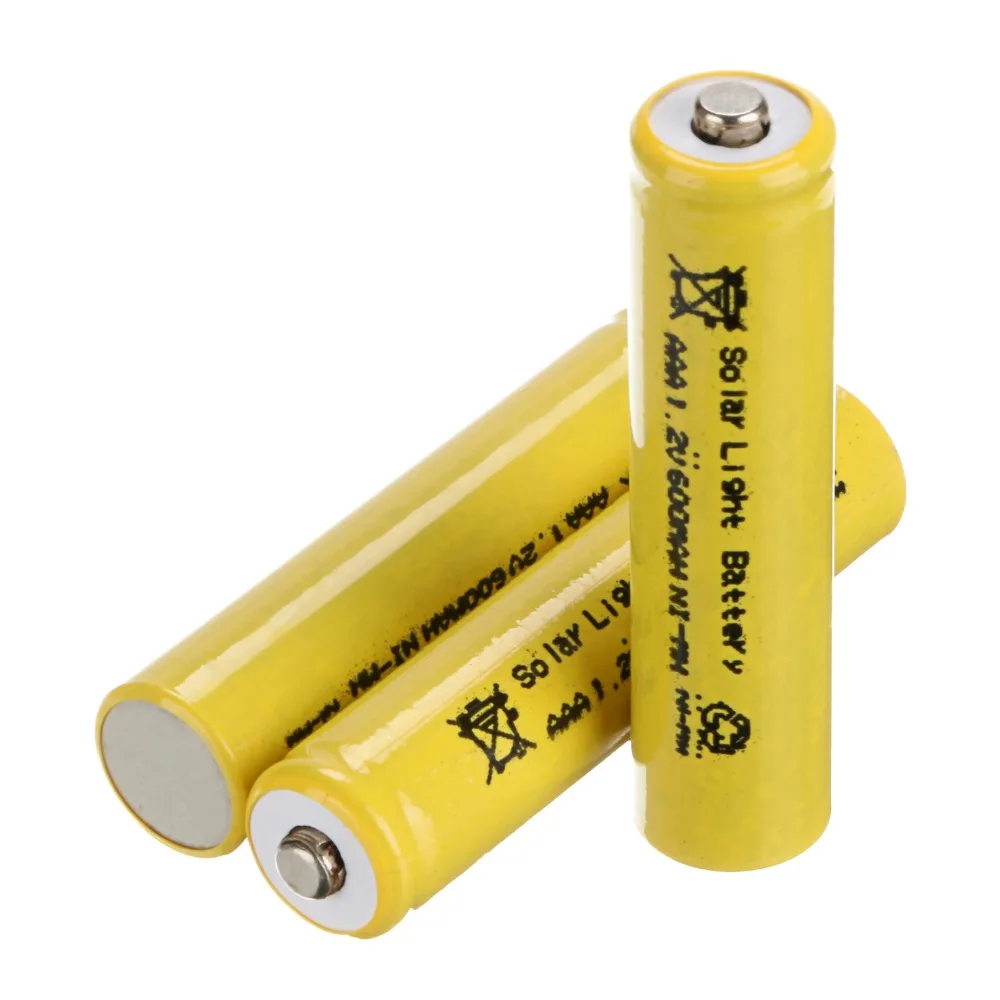20PCS Yellow AAA 1.2V 600mAh Ni-MH Rechargeable Battery Ni MH Batteries For Solar Lights - US Shipping | Электроника