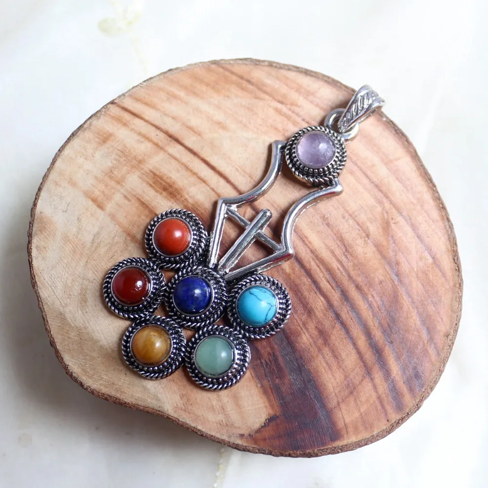 Энергетическая мощная любовь дружба Очаровательная 7 Чакр подвеска c лечебным