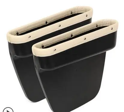 beige Дизайн, автомобильное кресло, щелевая коробка для хранения, кожа, авто сиденье, зазор, наполнитель карманов, органайзер, коробки для хранилище для телефона, карт, сигарет - Название цвета: beige
