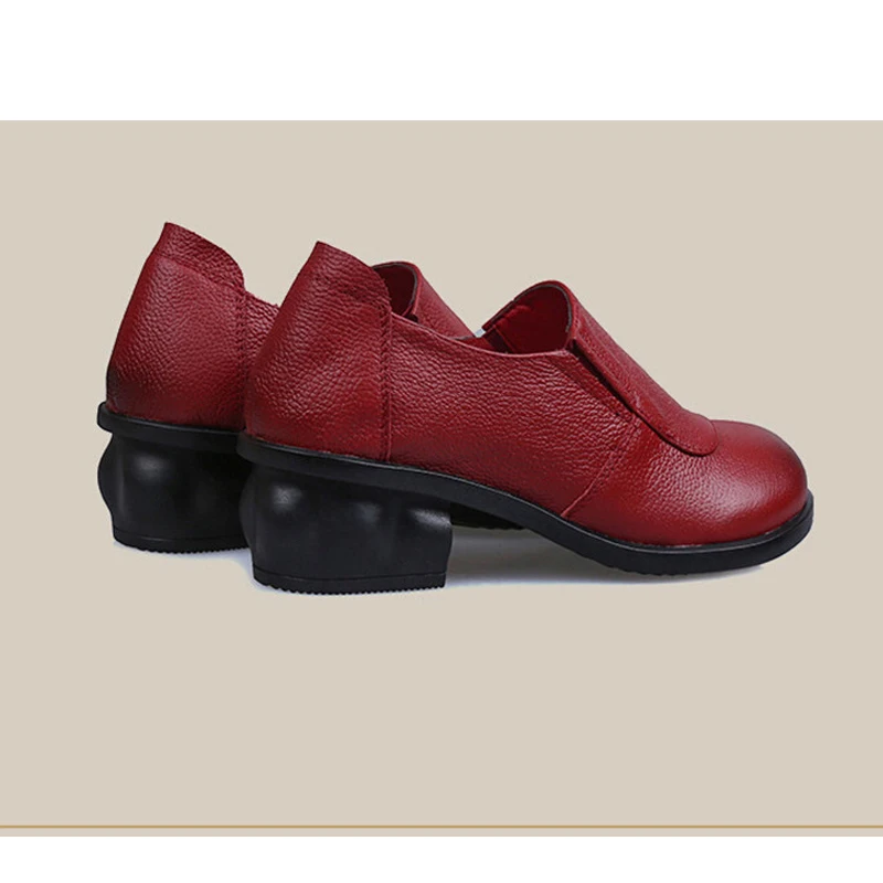 

SNURULAN 2018 New Genuine Leather Shoes Women Flat Shoes Fashion Womens Office Black Comfortable Soft Single ShoesE704