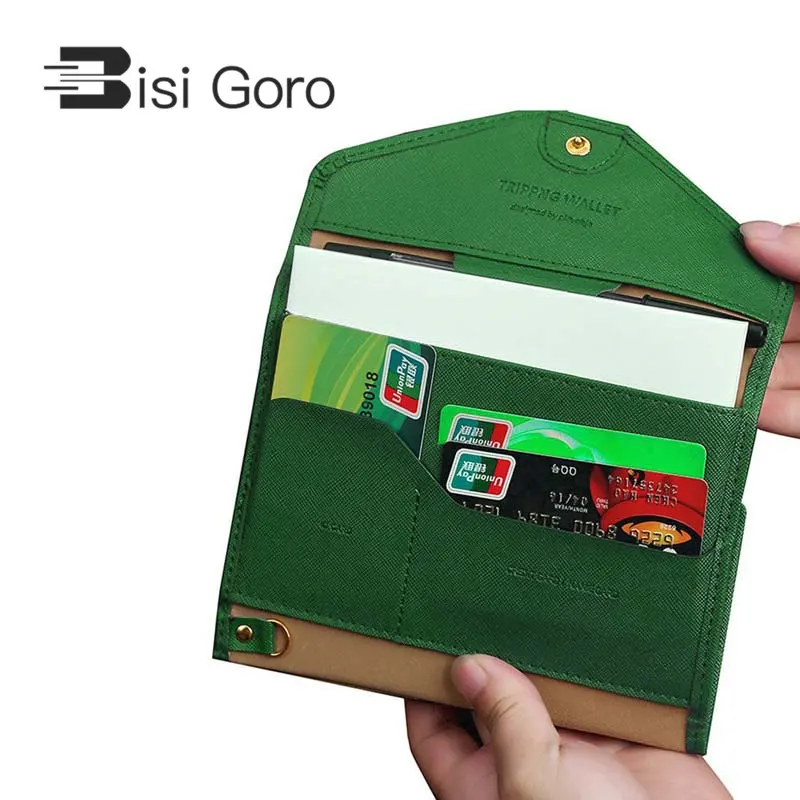 BISI GORO дорожная Обложка для паспорта многофункциональные документы складной