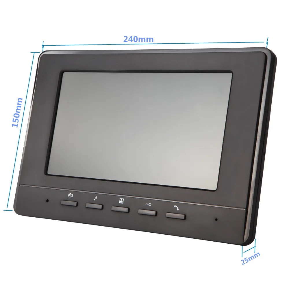 7 дюймов видео телефон двери внутренной связи звонок с Камера 1000TVL Домашний