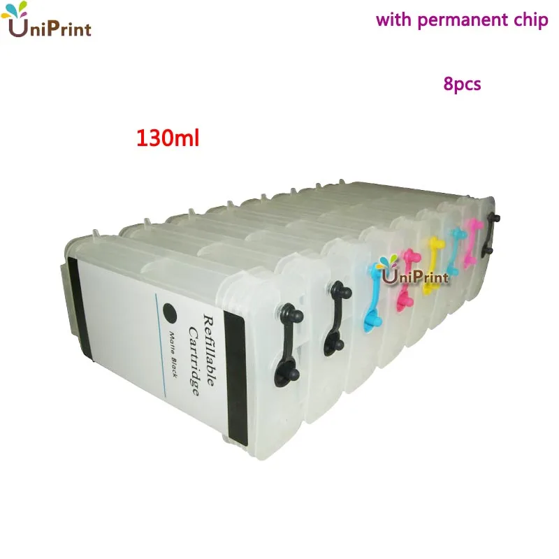 Заправляемый картридж для HP70 Designjet 130 z2100 c9448a c9448 8 шт. 2100 мл бесплатная доставка|ink