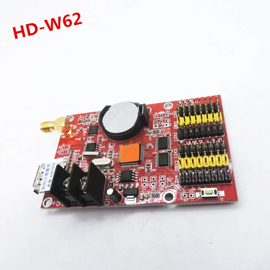 

W62 HD-W62(old version HD-W40) wifi wireless and USB ports led sign controller card supports P10,P16,P20,F3.0,F3.75,F5.0