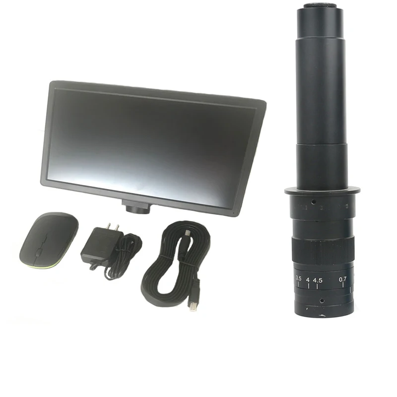 Все в одном 11 6 &quotЖК экран HDMI USB ПК планшет микроскоп камера монитор + 10X 100X 180X 300X C