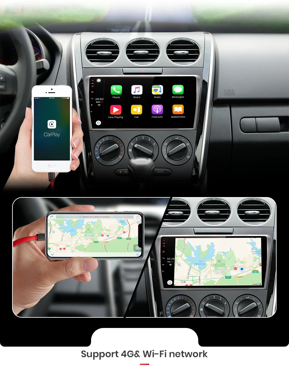 Junsun V1 pro 4G+ 64G CarPlay Android 9,0 DSP для Mazda Cx-7 cx7 2008- автомобильный Радио Мультимедиа Видео плеер Navi gps 2 din dvd