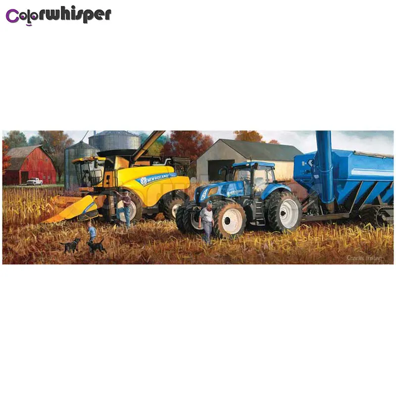 Алмазная картина полностью квадратная/круглая дрель Daimond &quotмашина трактор фермы