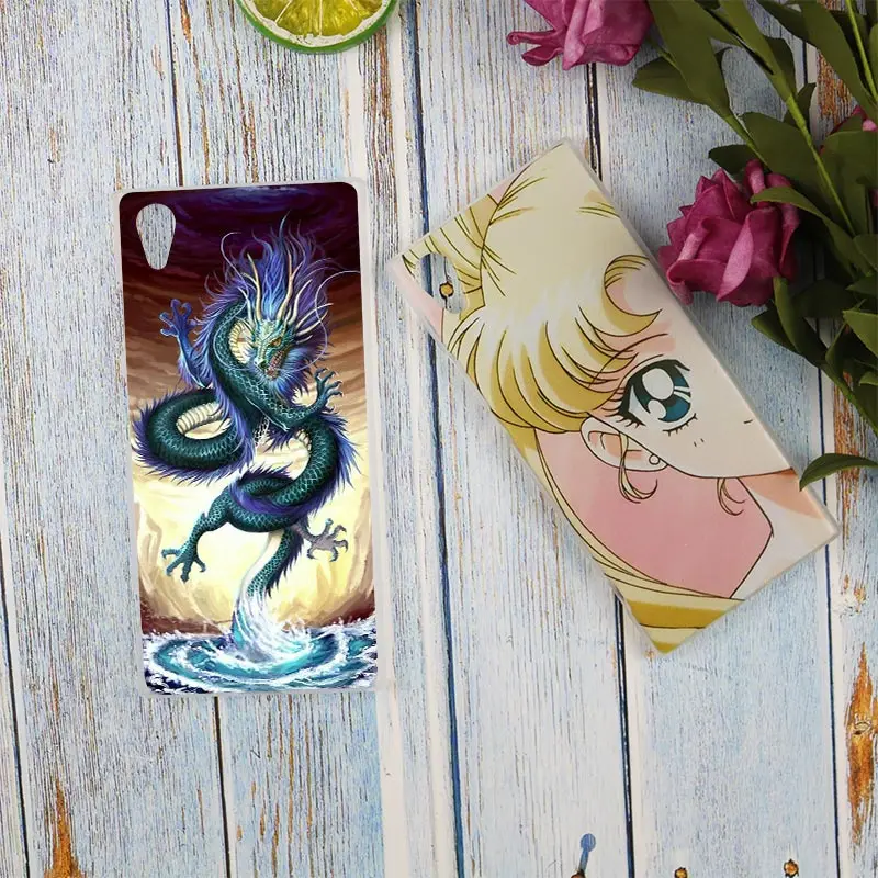 Прозрачный чехол с китайским драконом для Sony Xperia Z3 Z5 Premium M4 Aqua M5 X XA XA1 C4 C5 E4 E5 XZ XZ2