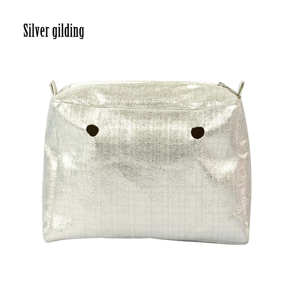 silver gilding Стиль obag позолота полотно ткани Водонепроницаемый внутренний карман внутренняя подкладка для huntfun ЕВА площади сумка женская сумка - Цвет: silver gilding