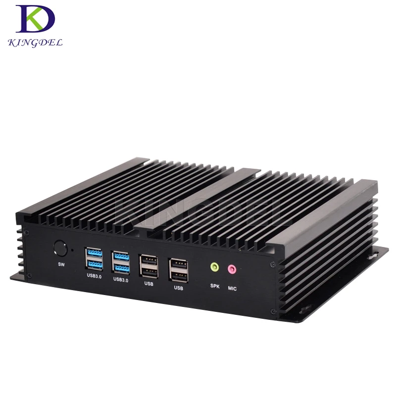 Безвентиляторный мини компьютер Kingdel промышленный ПК с Core i7 4500U 8 USB 6 COM X86 двойная