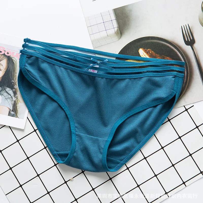 Хлопковые трусики женское кружевное нижнее белье сексуальные со средней