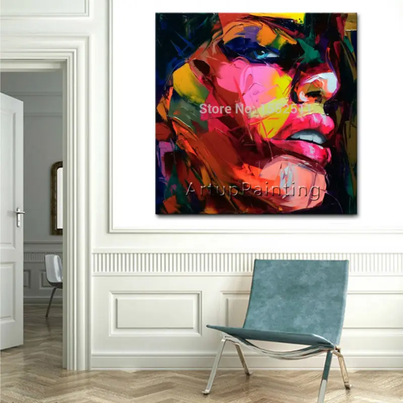 Франсуаза Nielly холст живопись caudros decoracion палитра нож лицо картина маслом настенные художественные картины для гостиной домашний декор
