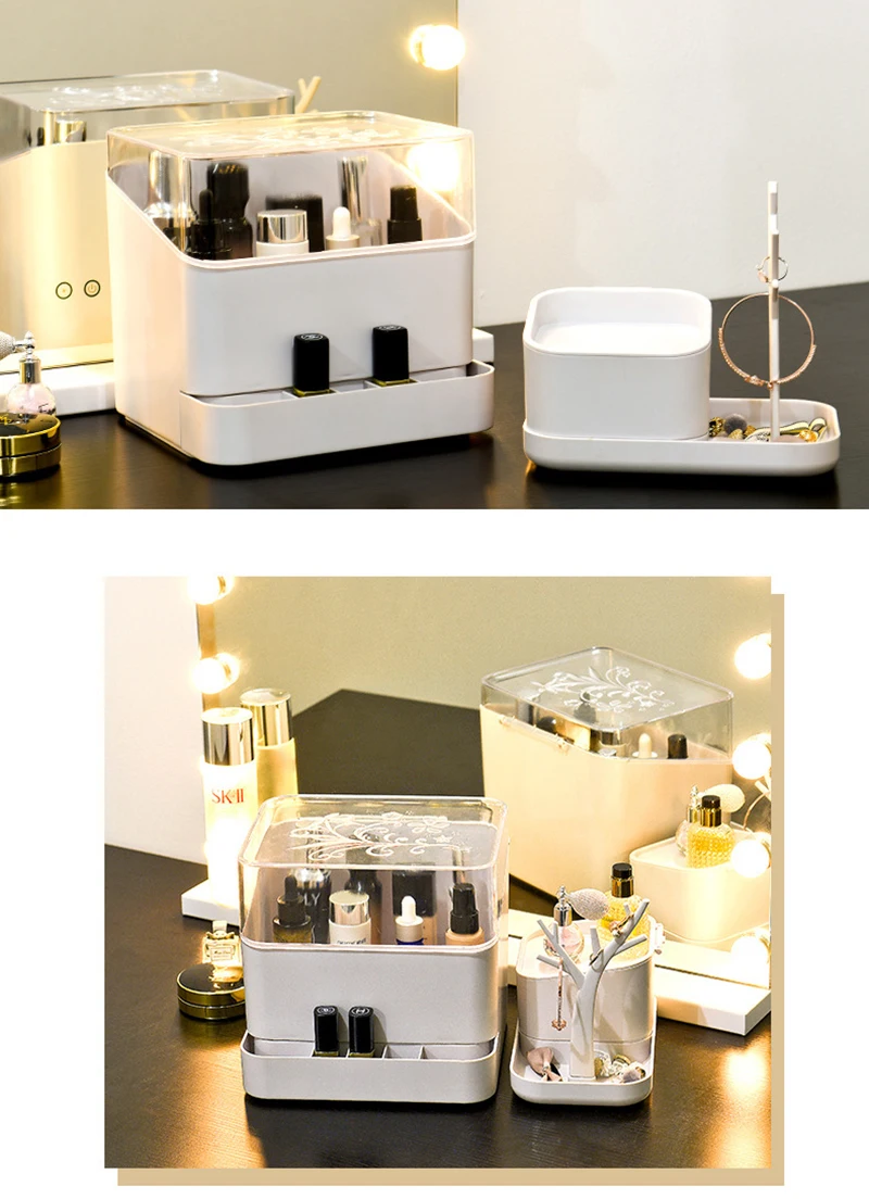 Organizador De Maquillaje пластиковый органайзер для косметики с ящиком ювелирный ящик-органайзер для хранения De Maquiagem органайзер для косметики коробка