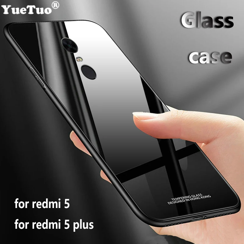 YUETUO ТПУ закаленное стекло для задней крышки телефона чехол xiaomi redmi 5 plus ksiomi xiomi redmi5