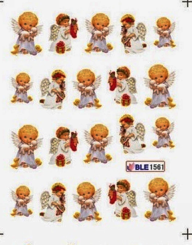 11 упак./лот переводка NAIL ART наклейки на ногти Цветок Ангел религия Бог сын BLE1555