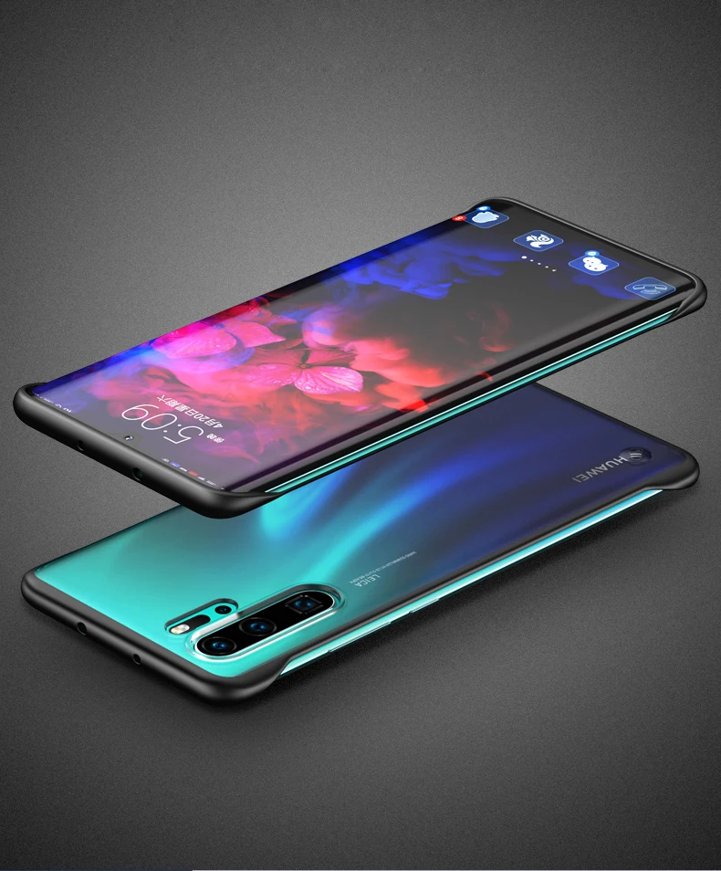 Матовый чехол без оправы для huawei P20 P30 Lite Pro Чехол для huawei Honor 20 mate 20 Pro Чехол для huawei Nova 4 5 Чехол прозрачный