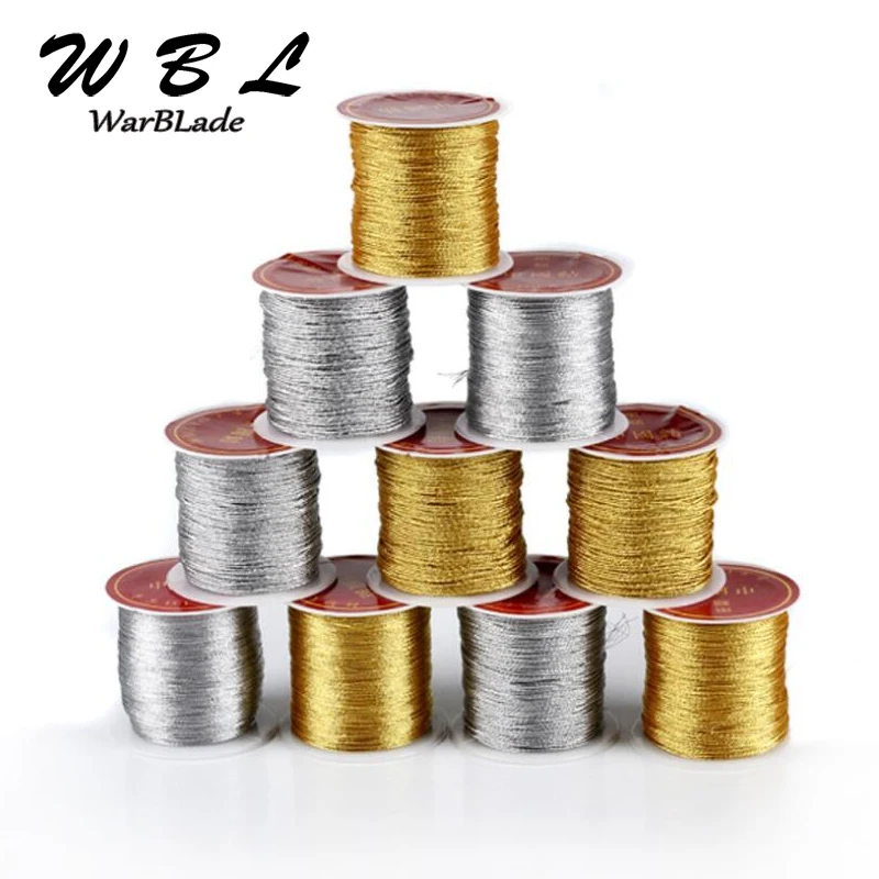 

High Quality Gold Silver Cord 0.2mm 0.4mm 0.6mm 0.8mm 1mm Nylon Cord Thread String Rope Bead Wires DIY Bracelet Jewelry Making