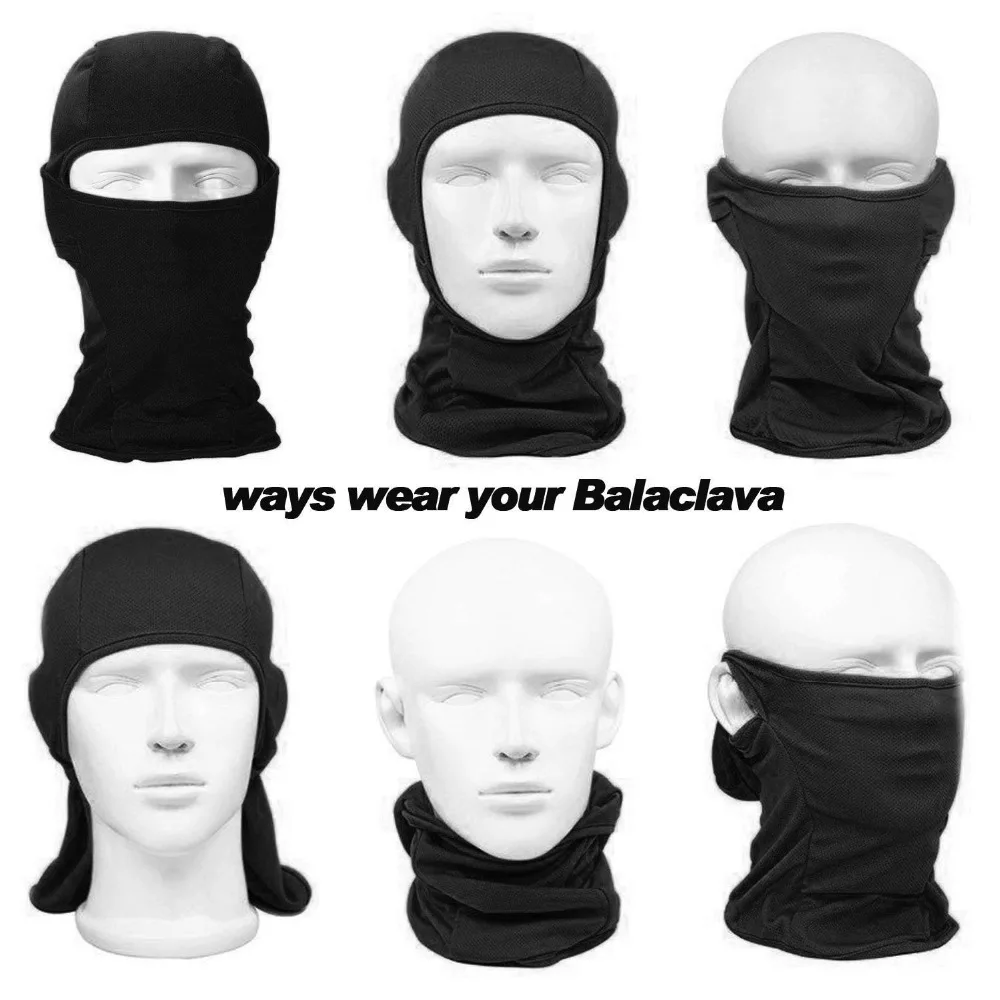 Мотоциклетная Балаклава полная маска для лица теплая ветрозащитная дышащая