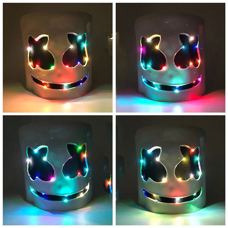 LED DJ музыка светящиеся маски партии маскарад маски анфас Обложка Головные уборы для взрослых Косплэй Хэллоуин фестиваль вечеринок