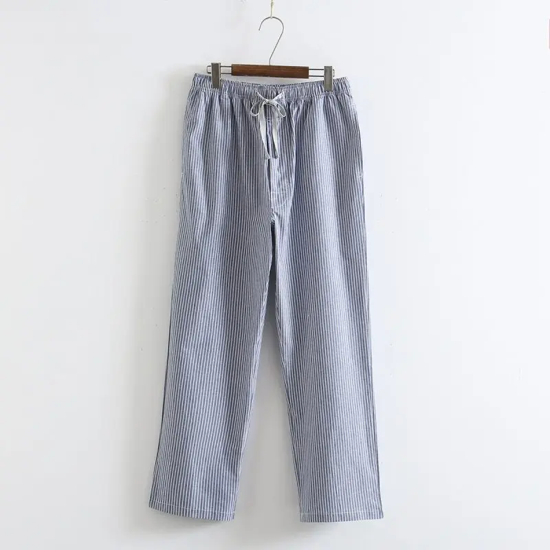 Весна Осень 2020 мужские Пижамные штаны из 100% хлопка брюки больших размеров