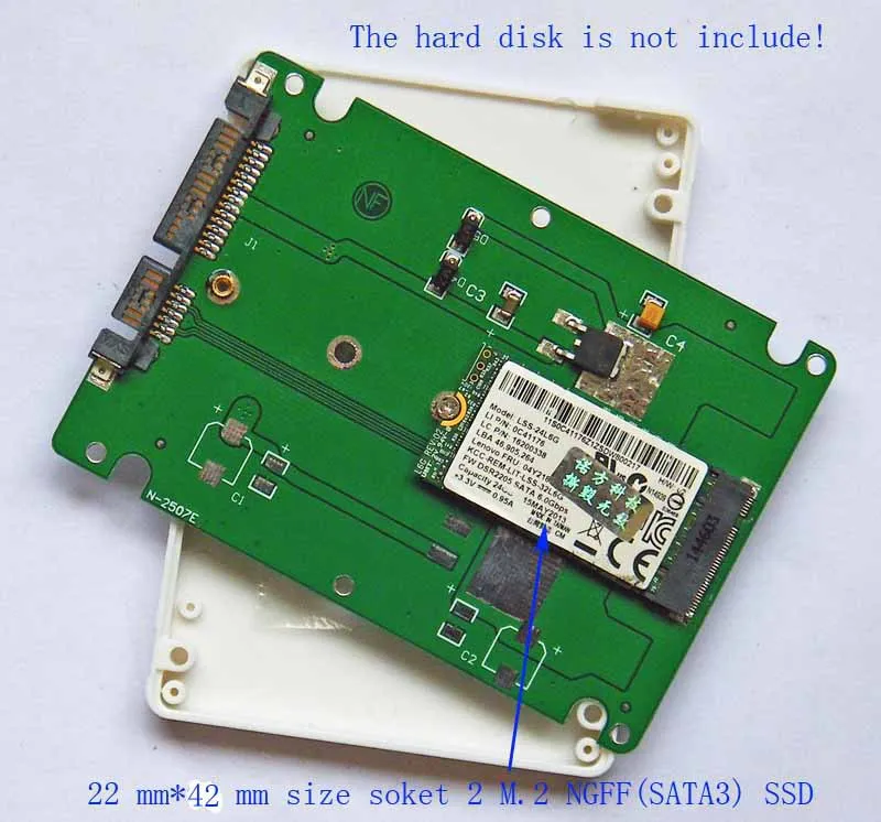 M.2 NGFF SSD на 2 5 &quotsata адаптер карты с чехлом|sata card|ngff m.22 sata |
