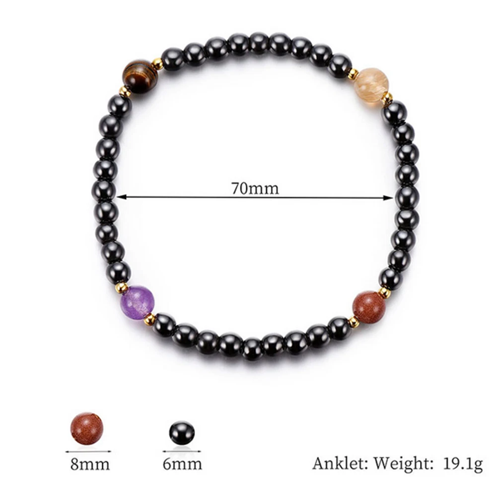 Ретро Магнитный камень гематит ножной браслет пляжная нога сексуальные лодыжки