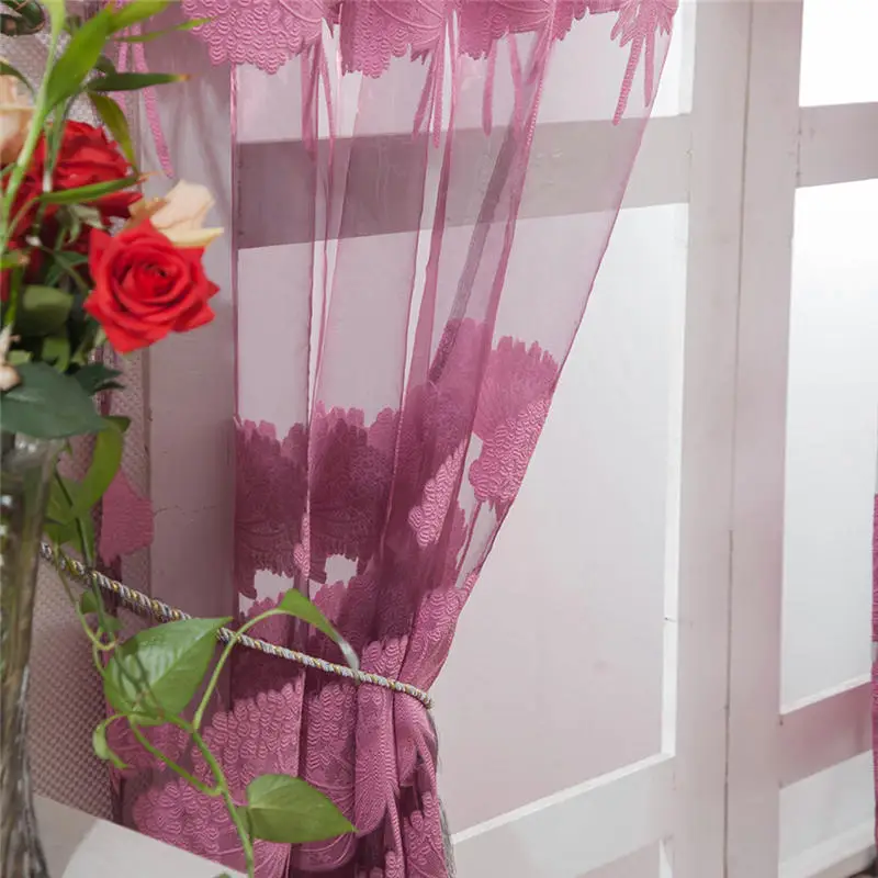 1 шт. тюлевые шторы на окна для гостиной занавески шарф прозрачная панель