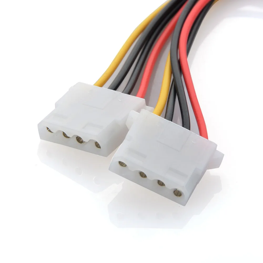 Новый 19 см кабель адаптера питания 15-контактный SATA штекер для Dual Molex 4-контактный