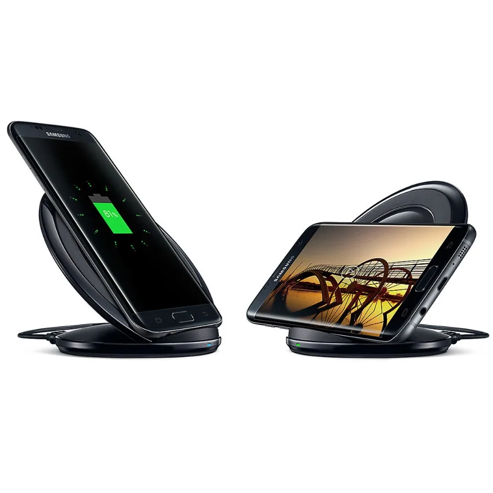 Беспроводная зарядная подставка с 2 катушками и вентилятором для Samsung galaxy s7 edge S8 S9