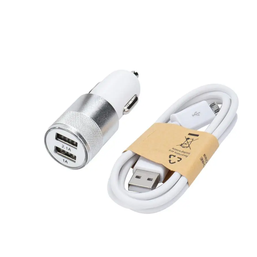 Адаптер для автомобильного зарядного устройства с двумя USB-портами 5 В/2 1 а А +