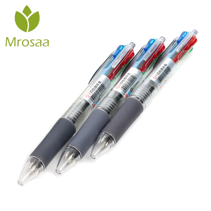 Новое поступление Mrosaa 3 шт. креативная Четырехцветная шариковая ручка 0 7 мм