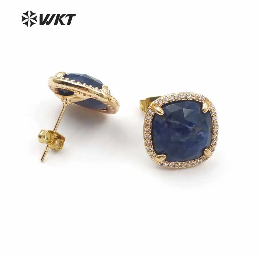 ME053 WKT оптовая продажа Новое поступление CZ микро проложить серьги ювелирные