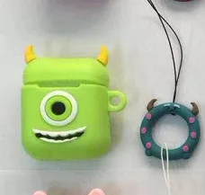Disney мультфильм портмоне AirPods защитный чехол Bluetooth беспроводная гарнитура Набор творческой личности женские модели падение lanyar - Цвет: 2