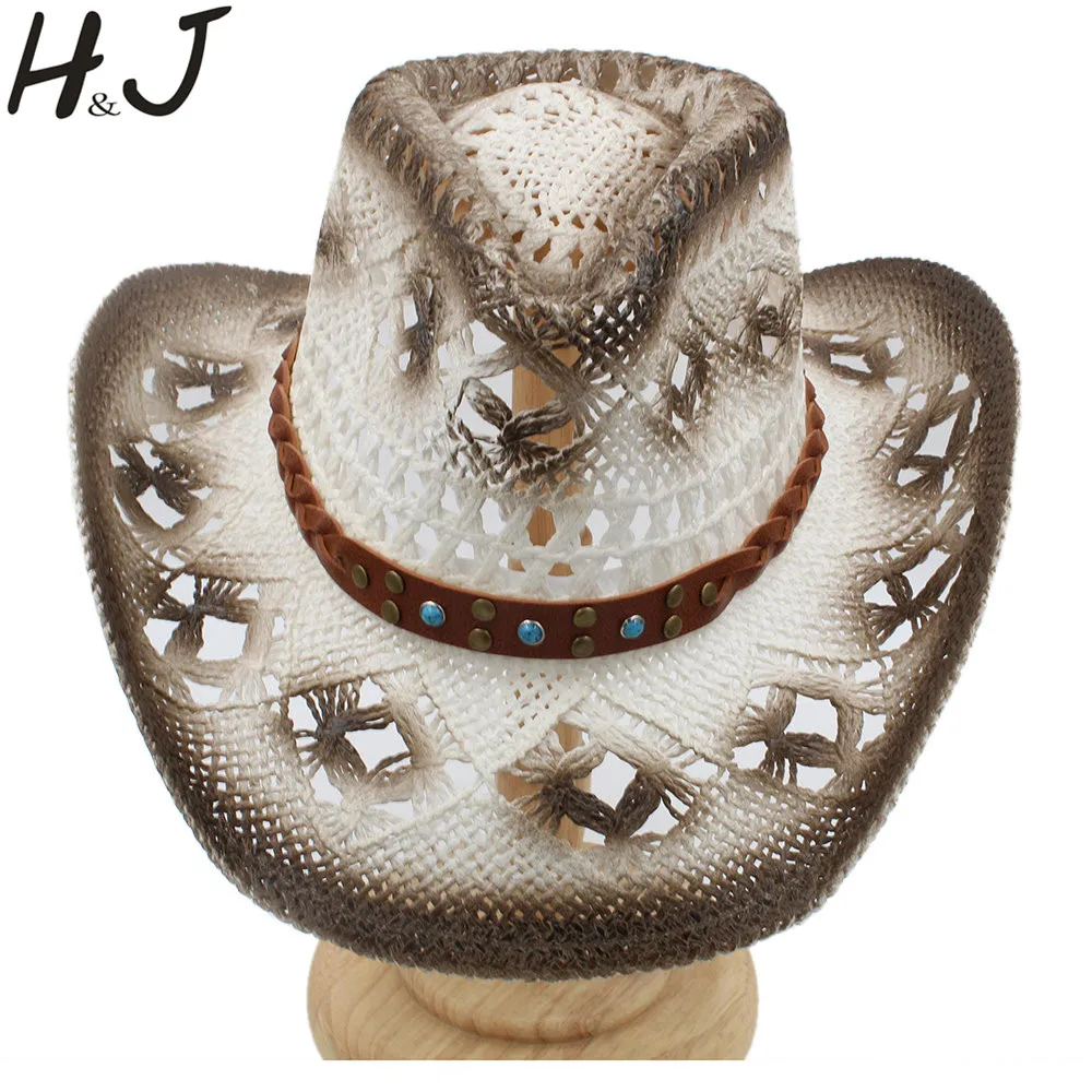 2019 Женская Мужская Солнцезащитная шляпа с бирюзовым ремнем ручной работы