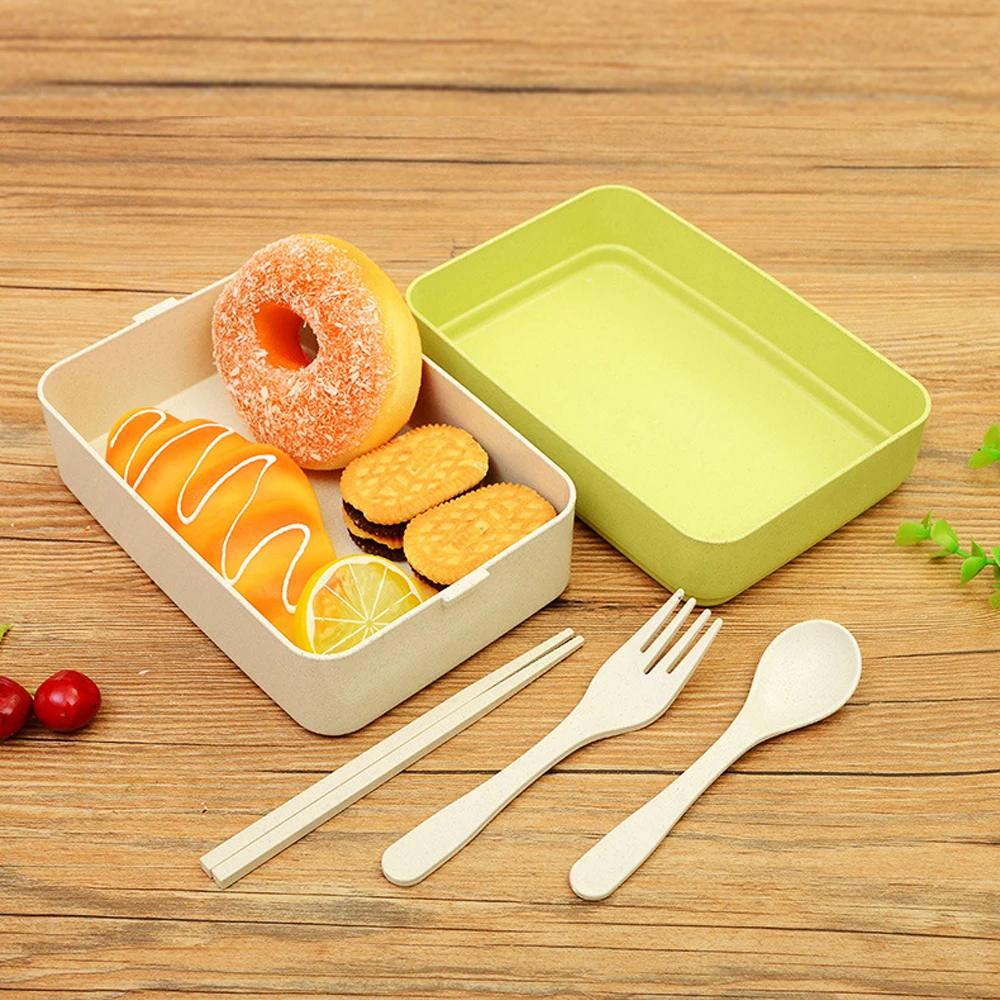 Коробка Luch Экологически чистая для студентов Пшеничная солома микроволновая