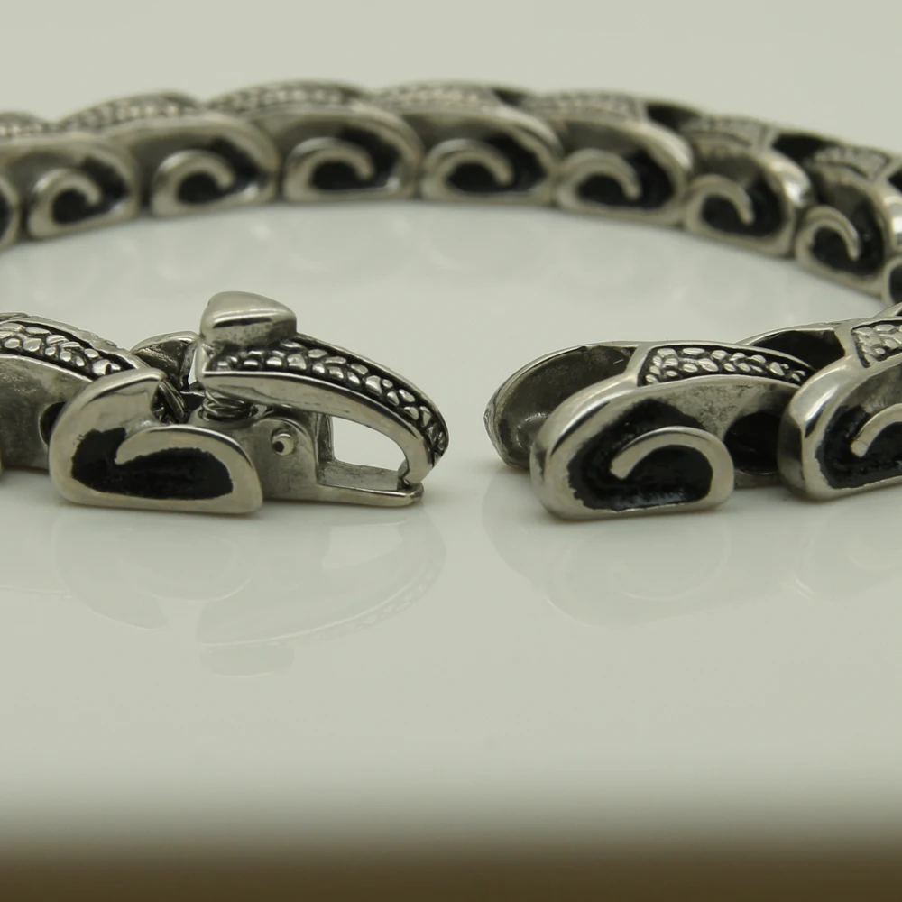 

9 inch length cool men/boy's stainless steel dragon chain bracelet men jewelry bracelets bangles & punk