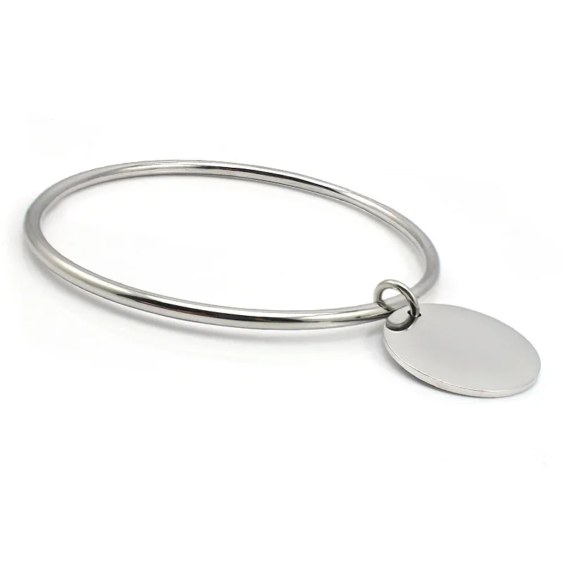 New Bangles design Stainless Steel Silver Bangle Bracelets Round Charm Women Costume Jewellery High Quality | Украшения и