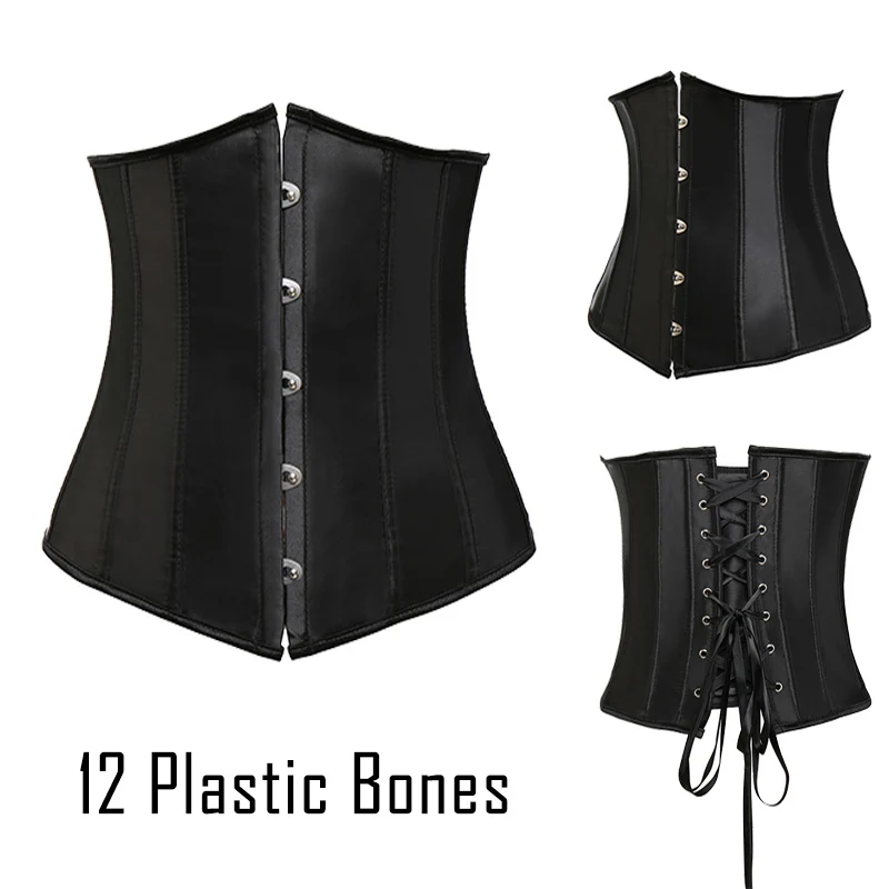12 Plastic Bone 9424 Miss Moly стимпанк корсет Готический Бюстье 6XL размера плюс косточки под грудью Бурлеск моделирующий пояс для живота похудение контроль оболочка - Цвет: 12 Plastic Bone 9424