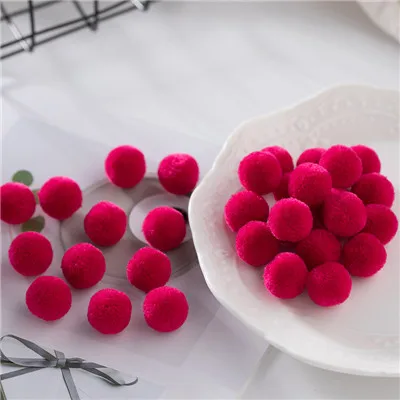 C25 Dark Rose 40 шт./лот диаметр 20 мм кашемир помпон мех животных шарик ручной работы DIY мягкие помпоны свадебные украшения, Вышивание/клей на одежду интимные аксессуары - Цвет: C25 Dark Rose