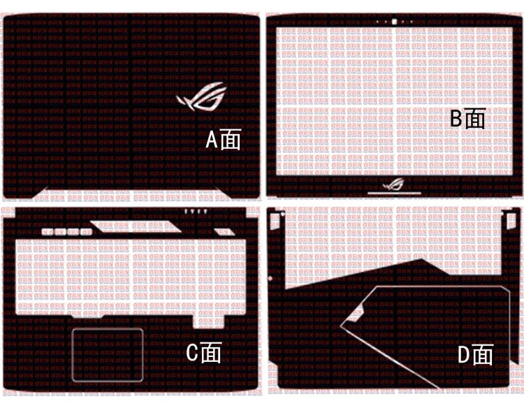Виниловый чехол для ноутбука из углеродного волокна ASUS Rog Strix GL503 GL503VS GL503VD GL503VM GL503GE