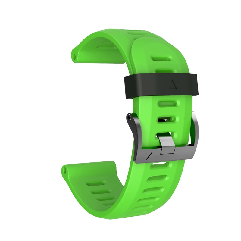 Green 26 мм ширина силиконовый ремешок для Garmin Fenix 5X ремешок силиконовый ремешок для часов Garmin Fenix 3HR/3/Fenix 5X Plus с винтовой пряжкой - Цвет ремешка: Green