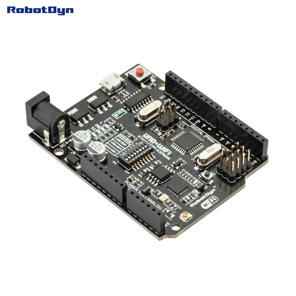 UNO+ WiFi R3 ATmega328P+ ESP8266(32 Мб памяти), USB-TTL CH340G. Совместимость для Arduino Uno, NodeMCU, WeMos ESP8266