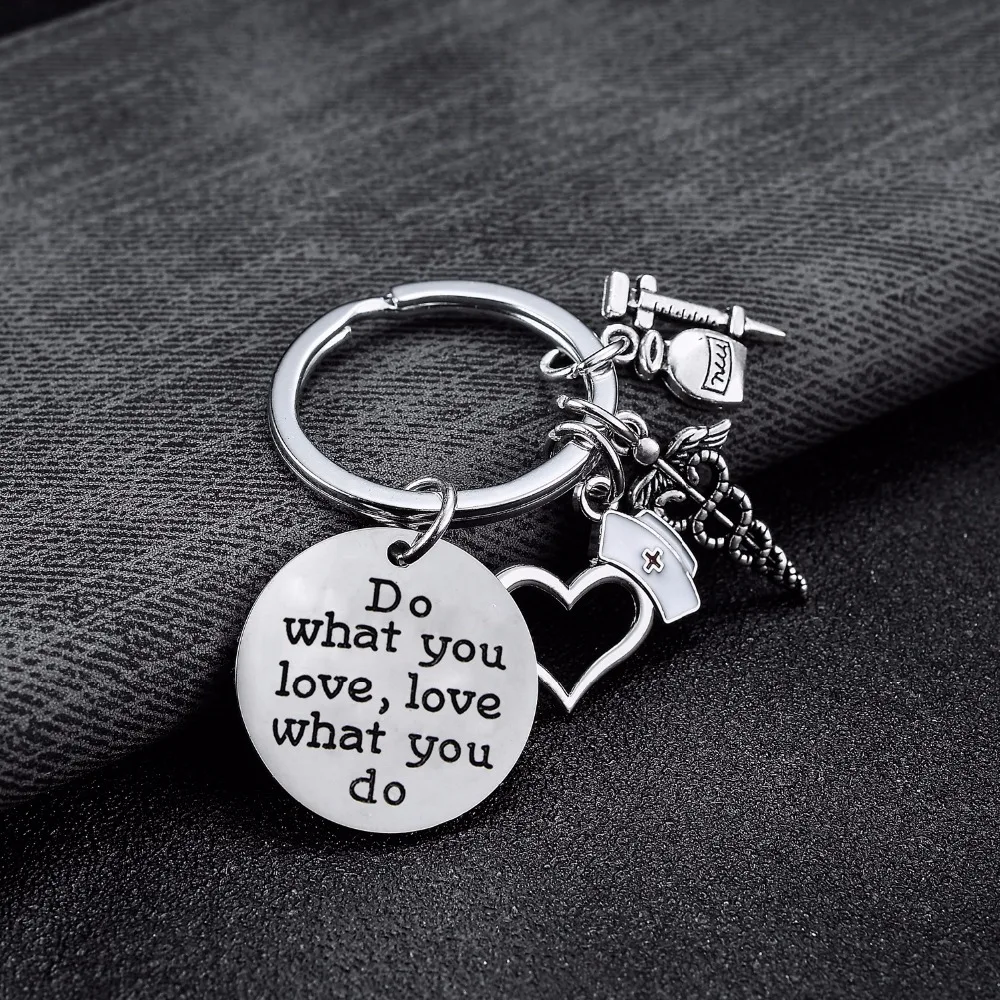 Do What You Love What You Do брелок для ключей путешественник медсестры доктор Спорт фитнес тяжелая атлетика Брелок Подарки для женщин и мужчин брелок